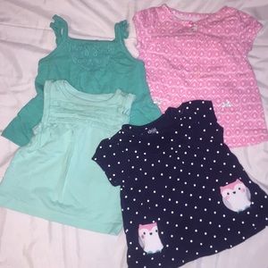 Four Baby Girl Shirts